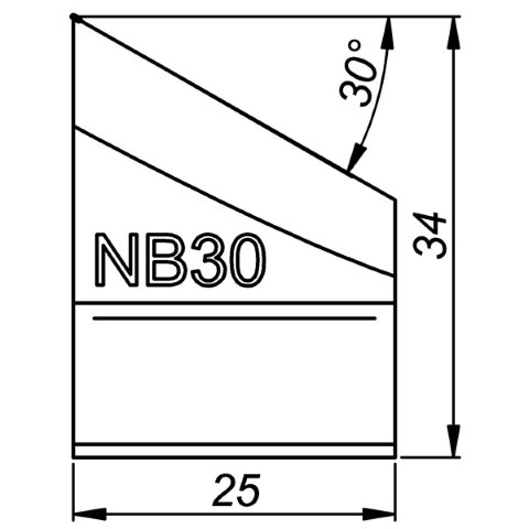 TRADEMASTER EXTERNAL TOOL BIT TIAIN COATED B30 30 DEG X 34 SUIT PRO5PB